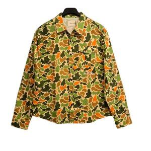 Strivers Row Vista Shacket Mens 2XL Cypress Camoflauge Button Up Logo Streetwear